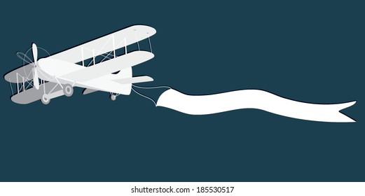 Vector illustration of an old plane 