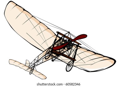 Vector illustration of an old plane