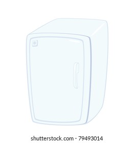 Vector illustration of old refrigerator