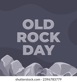 Vector illustration Old Rock Day. Old Rock Day illustration vector background. Vector eps 10