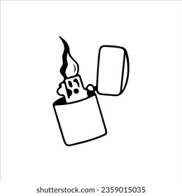 vector illustration of old school lighters