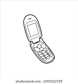 ilustración vectorial de un smartphone de escuela antigua