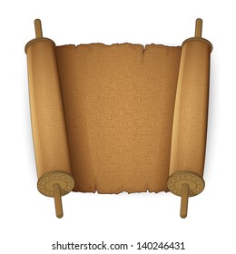 Vector illustration of old scrolls with place for text