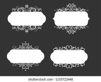 Vector illustration of old style label collection