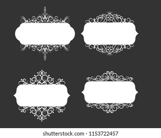 Vector illustration of old style label collection
