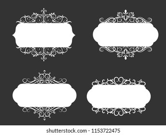 Vector illustration of old style label collection