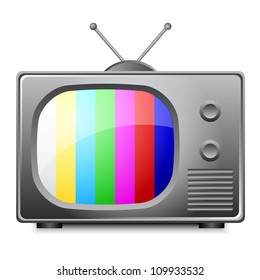 Vector illustration of old television