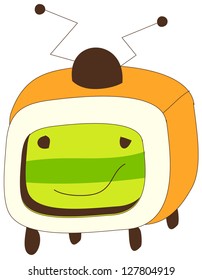 Una ilustración vectorial de la televisión antigua