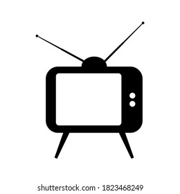 Ilustración vectorial de la vieja televisión aislada en el fondo blanco. Ilustración vectorial.
