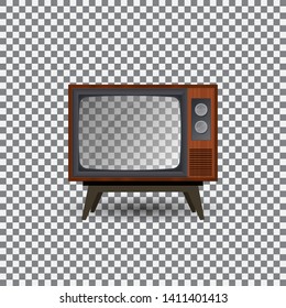 Vector illustration of the old TV.