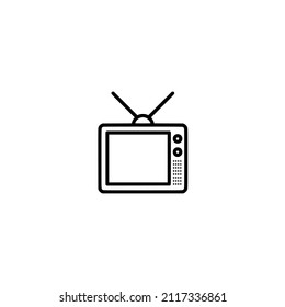 Vektorgrafik des alten Fernsehsymbol
