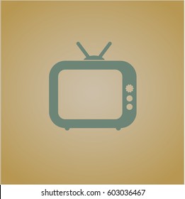 Vector illustration of Old TV (Television) symbol
