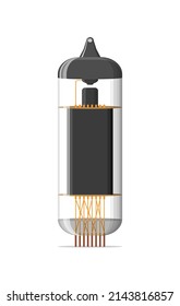 Vector illustration of an old vacuum tube. EPS10