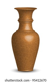 Vector Illustration Of Old Vase