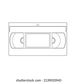 Vektorgrafik einer alten Vintage-VHS-Kassette