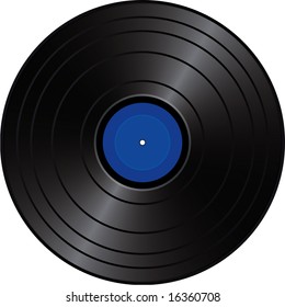 Vector illustration of old vinyl record