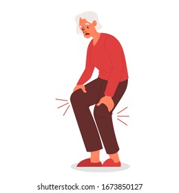 Vector Illustration Old Woman Physical Injury Stock Vector (Royalty ...