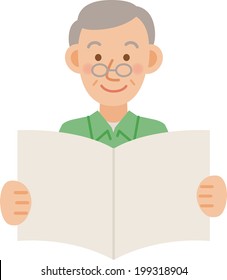 A vector illustration older men posing 