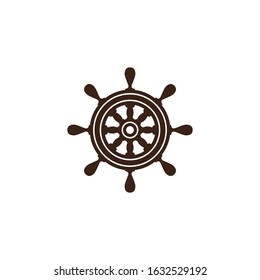 Vector illustration of old-style rudder