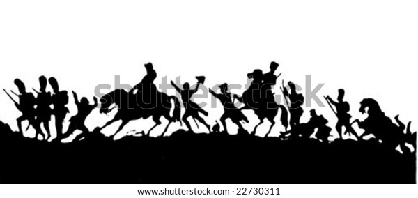 Vector Illustration Oldtime Army Stock Vector (Royalty Free) 22730311 ...