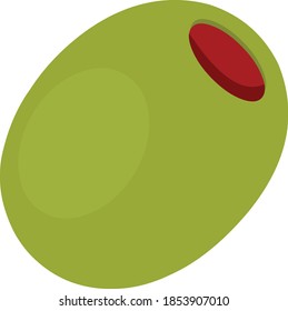 Ilustración vectorial de un emoticono de oliva