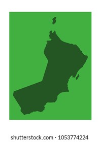 vector illustration of Oman map
