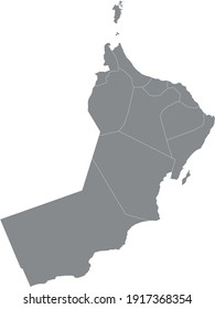 ilustración vectorial del mapa de Omán