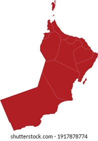 vector illustration of Oman map