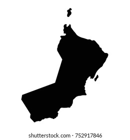 vector illustration of Oman map