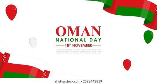 Vector illustration of Oman National Day social media feed template