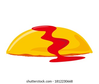 Vektorgrafik von Omelettreis, Omelette