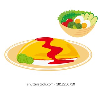 オムライス のイラスト素材 画像 ベクター画像 Shutterstock