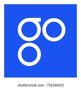 Vector illustration Omisego crypto currency blockchain flat logo isolated on white background. 