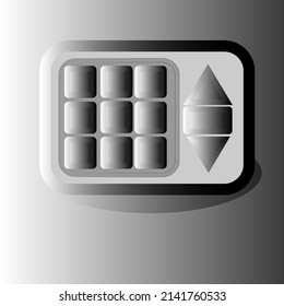 vector illustration on abstract geometric silver gradient background