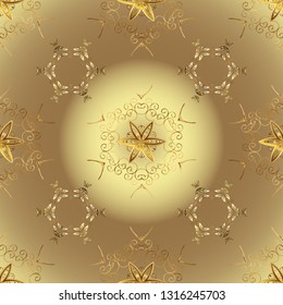 Vector illustration. Illustration on beige and neutral colors. Colorful oriental mosaic with a classic traditional flower motif and geometric ornament. Seamless. Patterned carpet with a border frame.