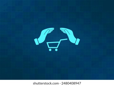 Vector illustration on blue background