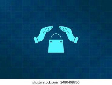 Vector illustration on blue background