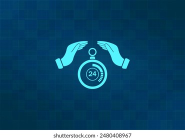 Vector illustration on blue background