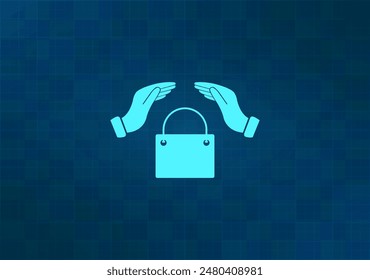Ilustración vectorial sobre fondo azul