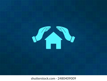 Ilustración vectorial sobre fondo azul