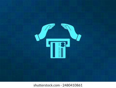 Vector illustration on blue background