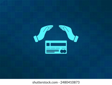 Vector illustration on blue background