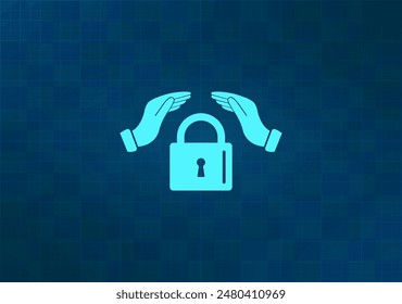 Vector illustration on blue background