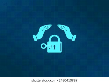 Vector illustration on blue background