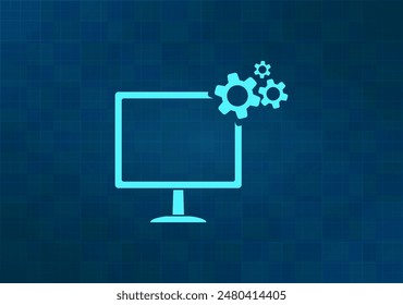 Vector illustration on blue background