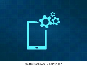 Vector illustration on blue background