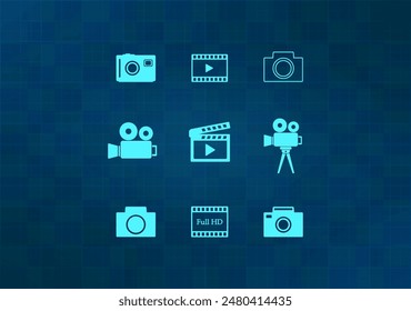 Vector illustration on blue background