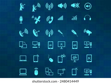 Vector illustration on blue background