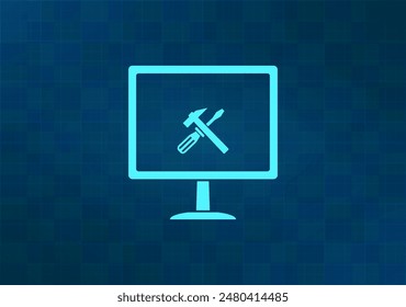 Vector illustration on blue background