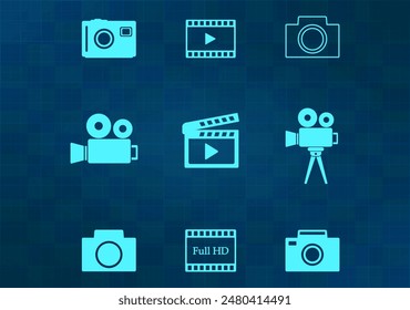 Vector illustration on blue background